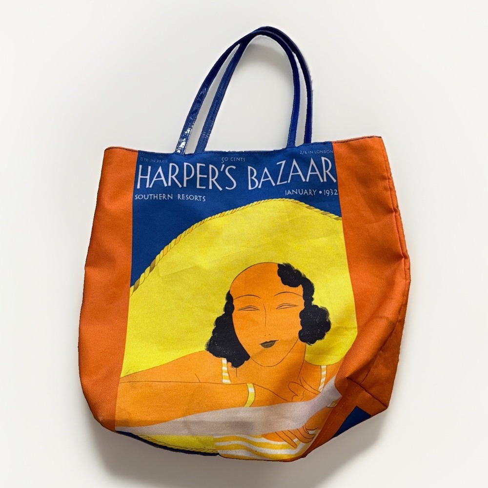 Estee Lauder Harper's Bazaar Tote Bag Vintage Art Print Shopper Beach Travel